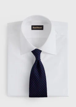 Silk Geometric Micro-Dot Tie