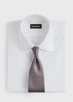 Silk Geometric Rosette Medallion Tie