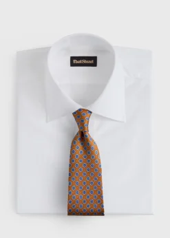 Silk Geometric Rosette Medallion Tie