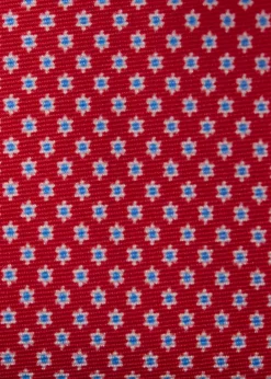 Silk Micro Daisy Print Tie