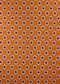 Silk Micro Daisy Print Tie