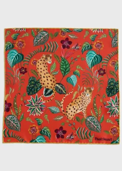 Silk Tropical Print Pocket Square