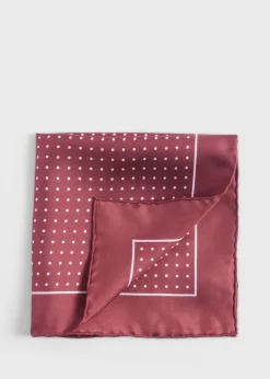 Silk Twill Dot Print Pocket Square