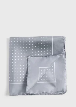 Silk Twill Dot Print Pocket Square
