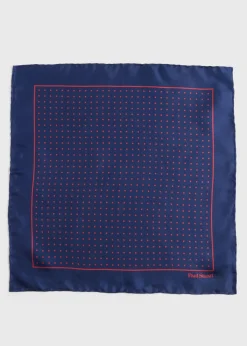 Silk Twill Dot Print Pocket Square