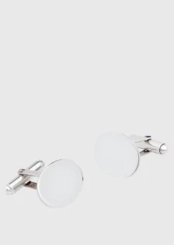 Sterling Silver Polished Oval Cufflinks