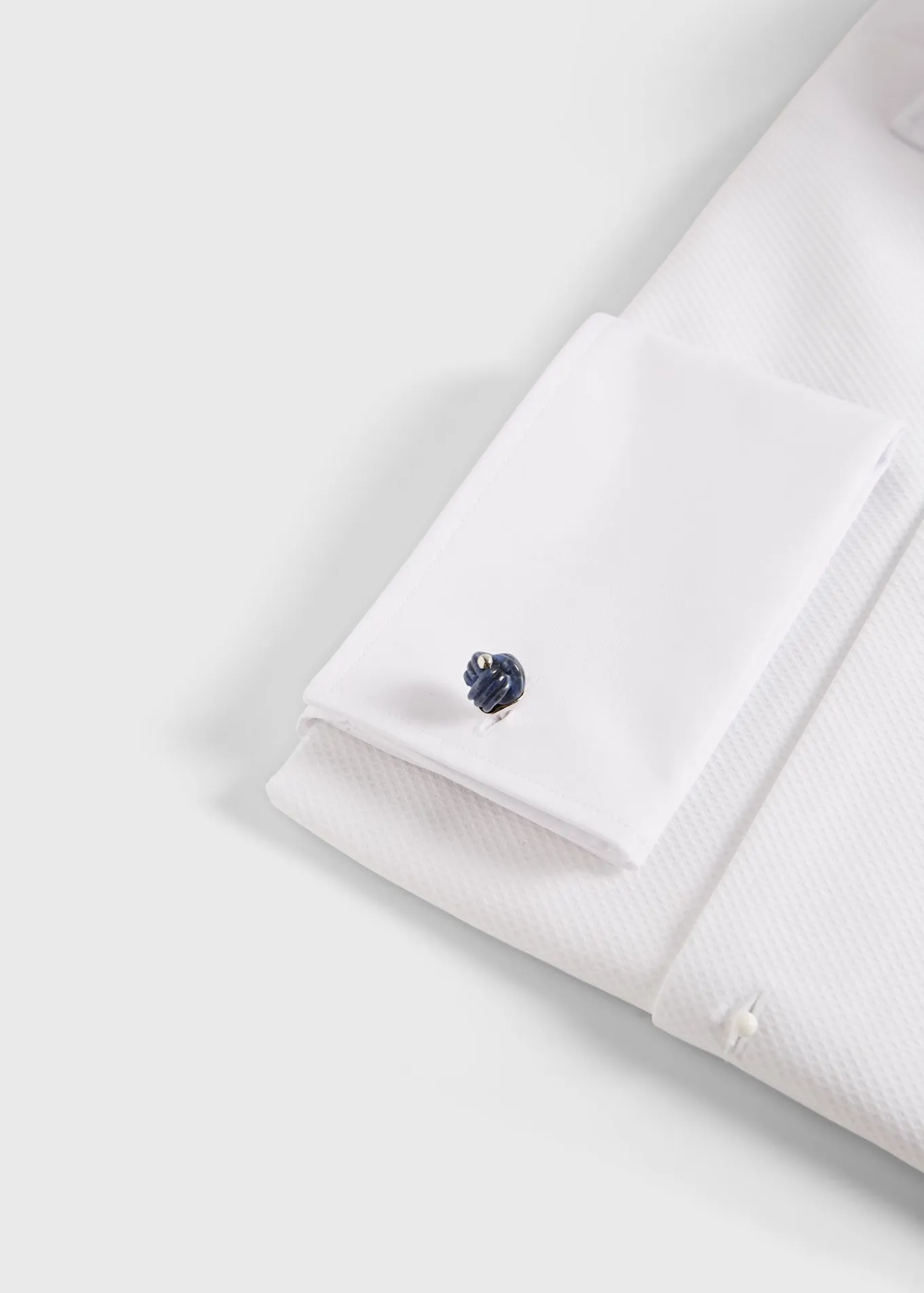 Sterling Silver with Sodalite Carved Knot Cufflinks