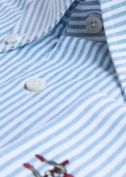 Striped Oxford Logo Sport Shirt