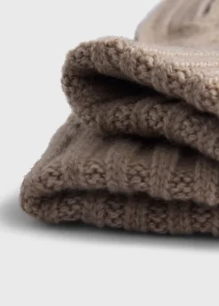 Suede & CashmereCable KnitGlove