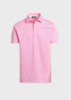 Two-Tone Stripe Performance Polo