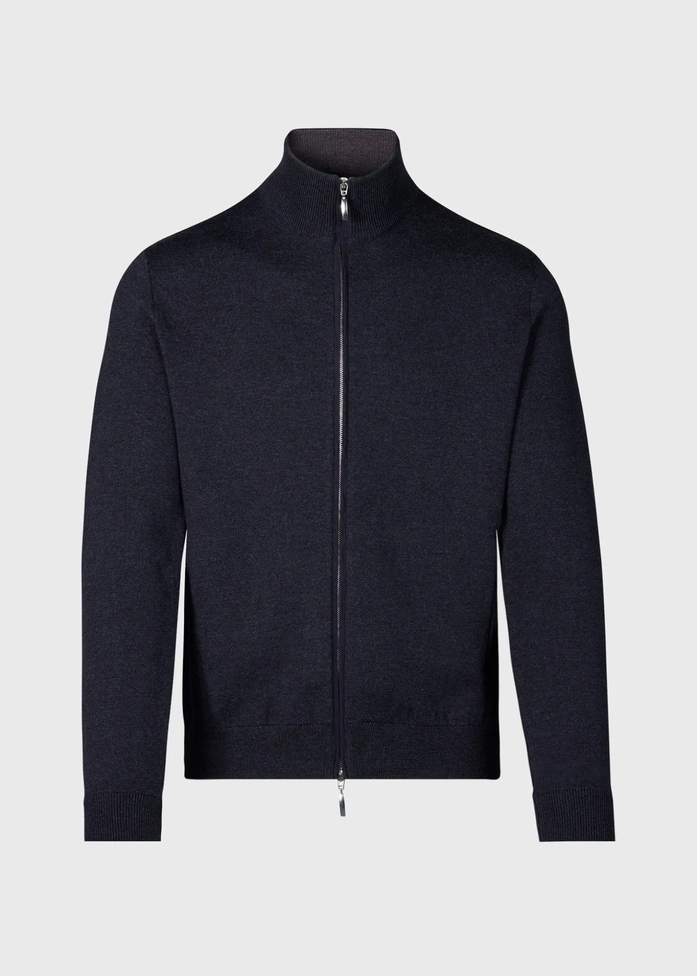 Wool Jersey Zip Cardigan