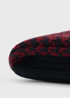 Wool Micro Houndstooth Sock