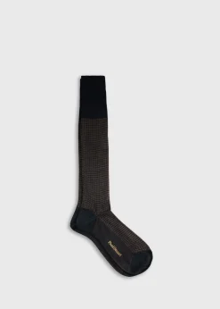 Wool Micro Houndstooth Sock