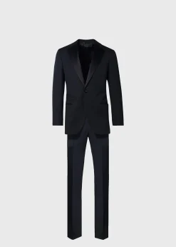 Wool Tuxedo with Satin Notch Lapel