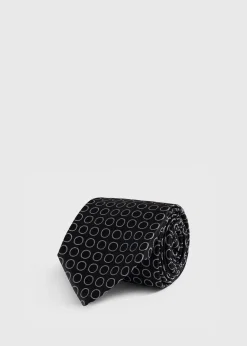 Woven Silk Circles Tie