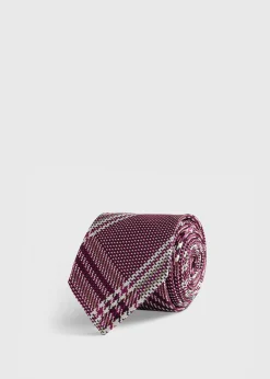 Woven Silk Large Plaid Tie