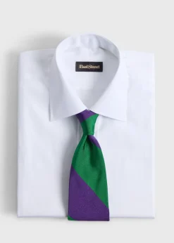 Woven Silk Two Color Bar Stripe Tie